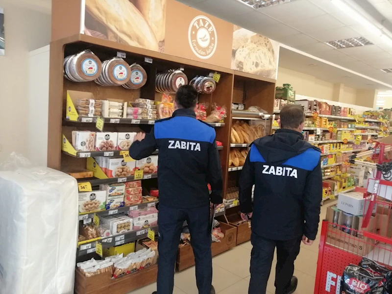 ZABITA MÜDÜRLÜĞÜ GÖREVLİLERİ MARKETLERDE DENETİM YAPTI