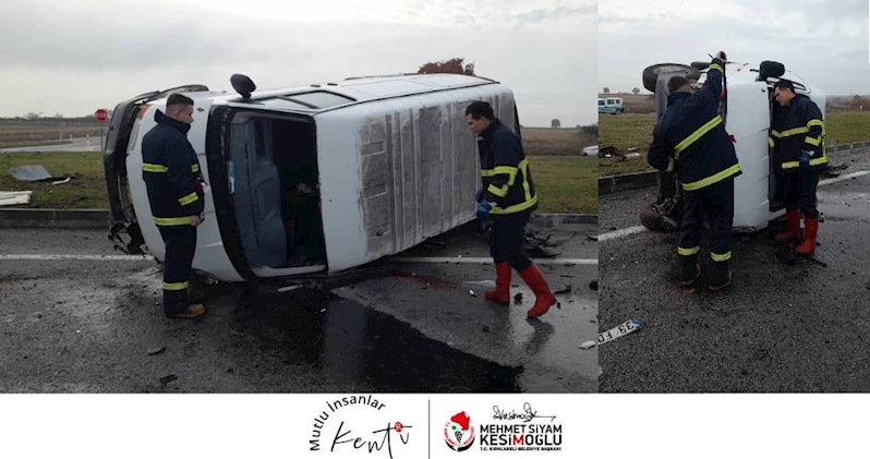 İtfaiye ekipleri, trafik kazasına müdahale etti