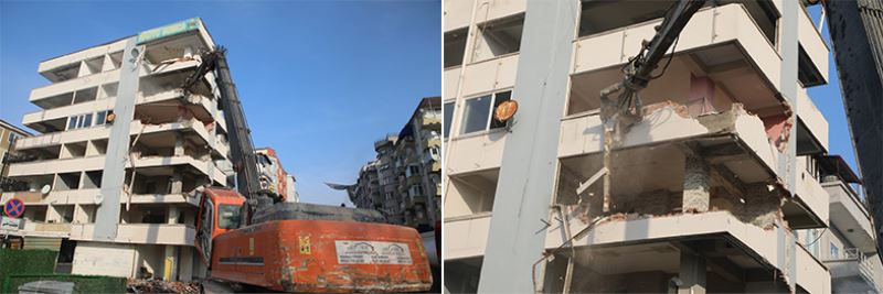 Büyükşehir, Kınay İş Merkezi’nin yıkımına başladı
