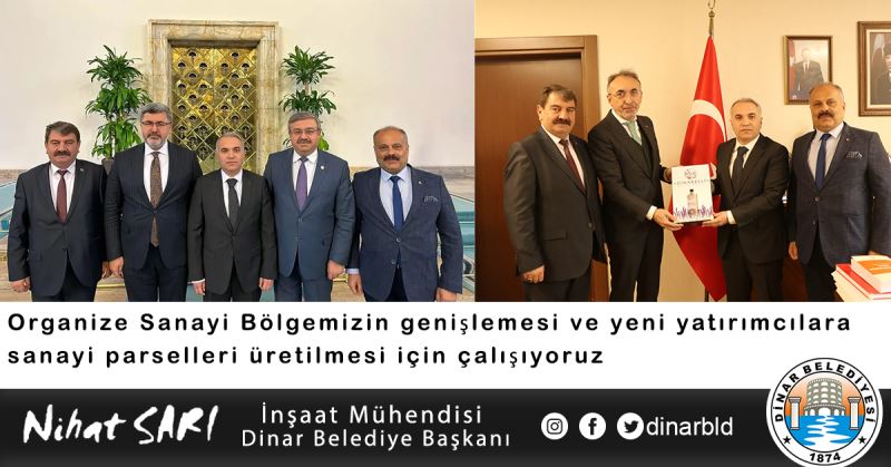 Organize Sanayi Bölgemizin genişlemesi ve yeni yatırımcılara sanayi parselleri üretilmesi için çalışıyoruz