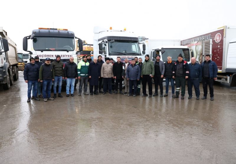 Keçiören Belediyesinden deprem bölgesine destek