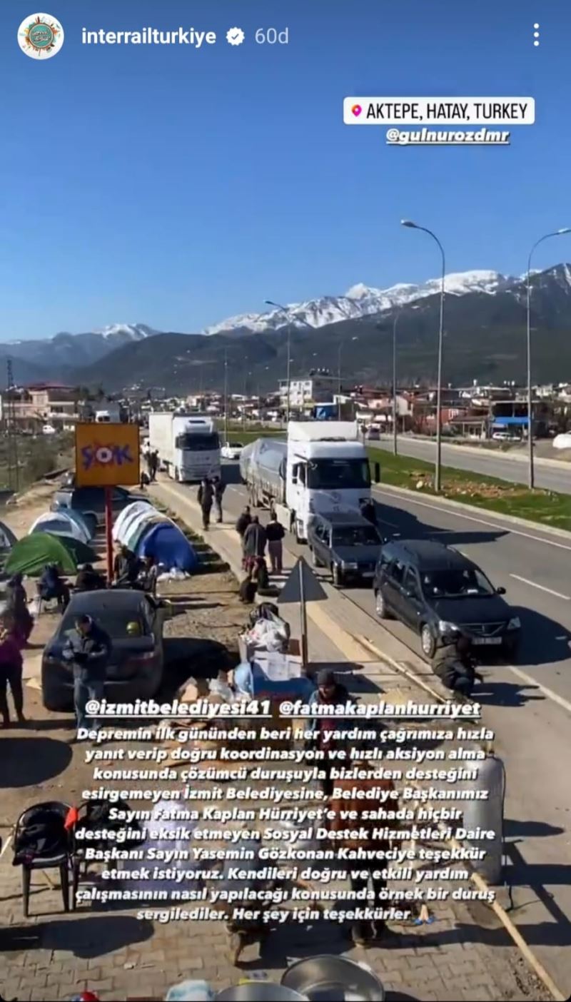 INTERRAIL TÜRKİYE TOPLULUĞUNDAN İZMİT BELEDİYESİNE TEŞEKKÜR