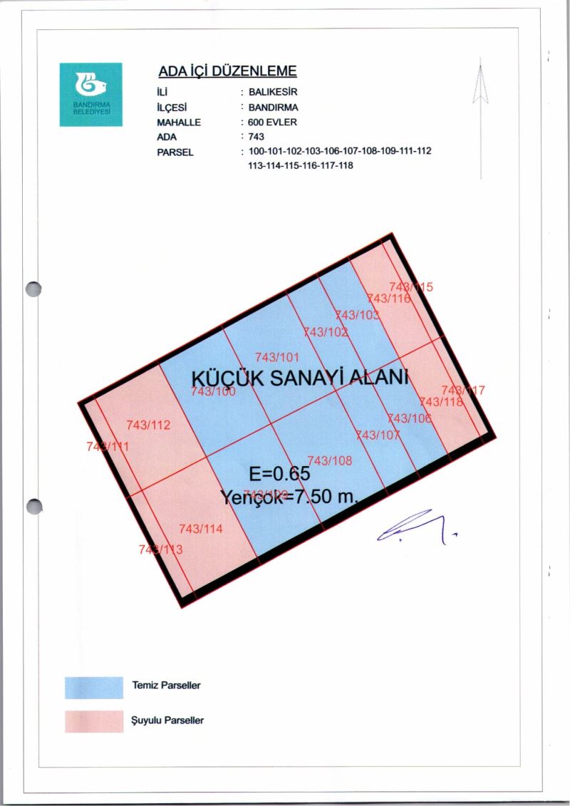 600 Evler Mahallesi 743 Ada İçi Düzenlemesi