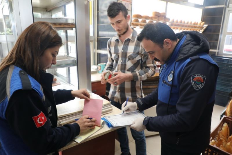 ZABITA EKİPLERİ FIRIN DENETİMİNİ, KALDIRIM İŞGALİYLE SÜRDÜRDÜ