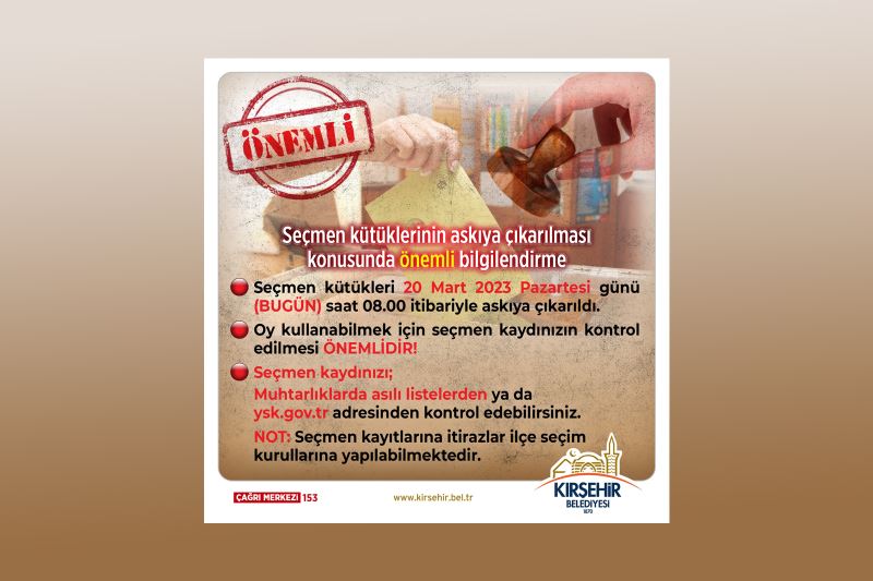 BAŞKANIMIZ EKİCİOĞLU, SEÇMEN KAYITLARININ KONTROL EDİLMESİ ÇAĞRISINDA BULUNDU