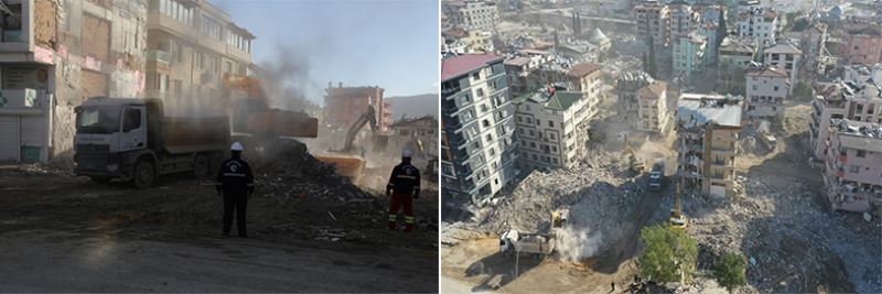 Büyükşehir Hatay’da enkaz kaldırma çalışmalarına devam ediyor