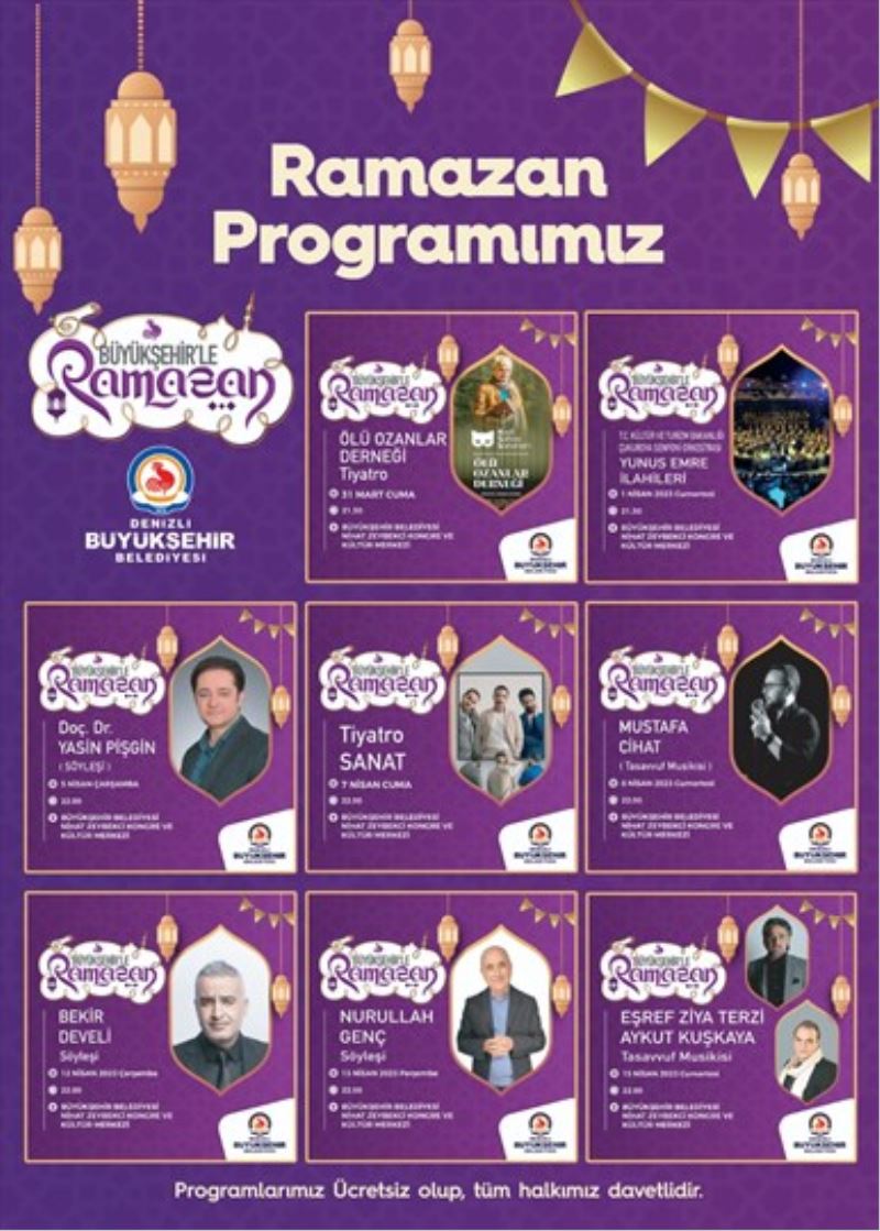“Büyükşehir’le Ramazan” dolu dolu yaşanacak