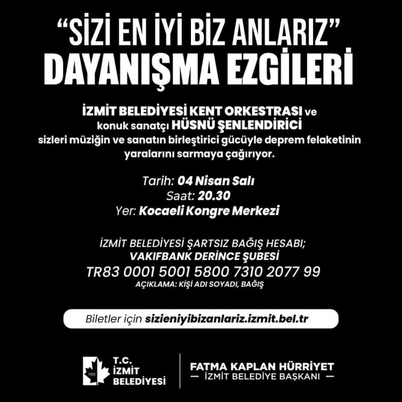 HÜSNÜ ŞENLENDİRİCİ KLARNETİNİ AFETZEDELER İÇİN İZMİT’TE ÇALACAK
