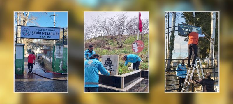 MEZARLIKLARDA GENİŞ KAPSAMLI ÇALIŞMA YÜRÜTÜLÜYOR