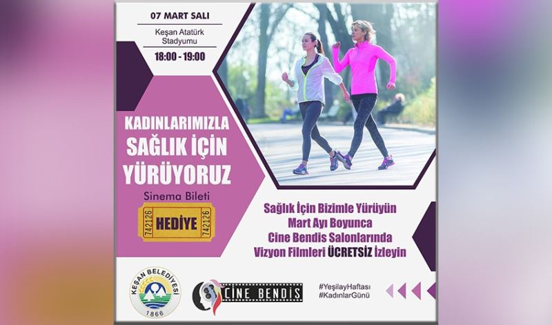 Keşanlı kadınlar sağlık için yürüyecek