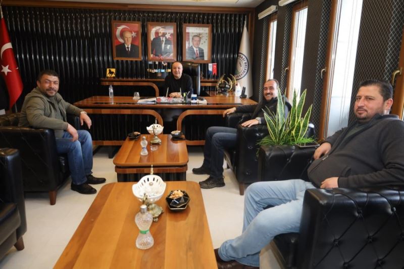 Belediye Başkanımız Av. Mustafa İlmek ve meclis üyemiz Sn. Mehmet Salmaz Pınarbaşı Belediye Başkanı Sn. Memduh Uzunluoğlu
