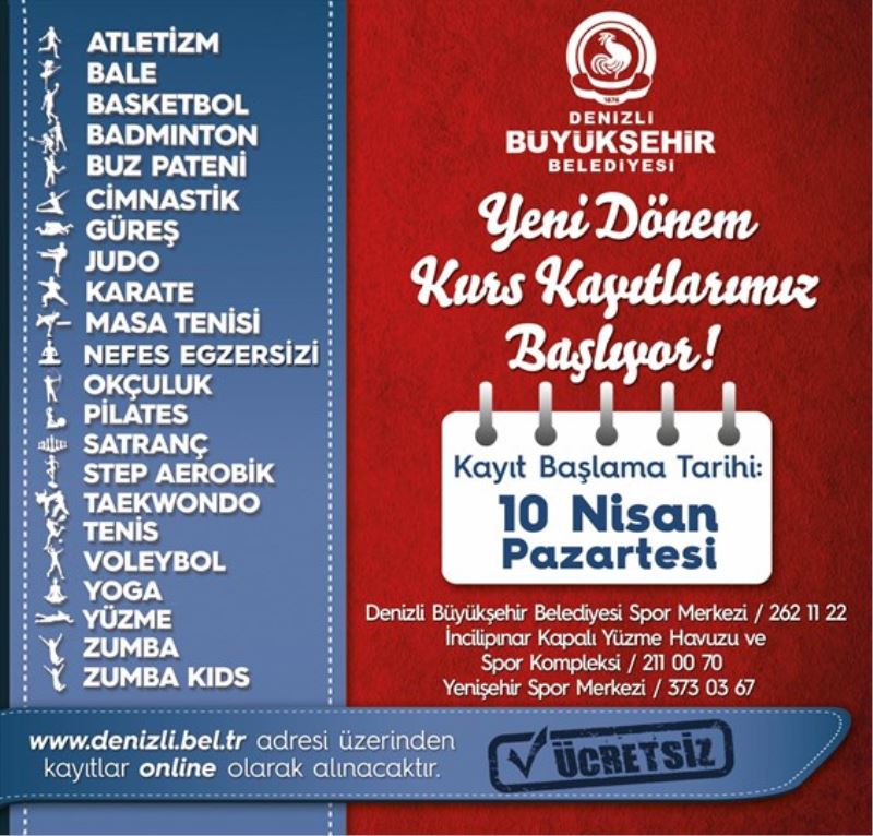BÜYÜKŞEHİR SPOR KURSLARI BAŞLIYOR