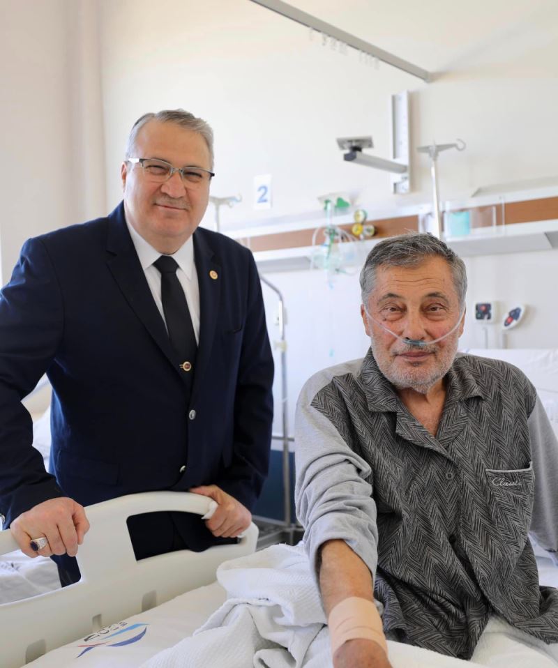 BAŞKAN ÇERÇİ HAYATA DÖNEN BAŞARAN’I ZİYARET ETTİ