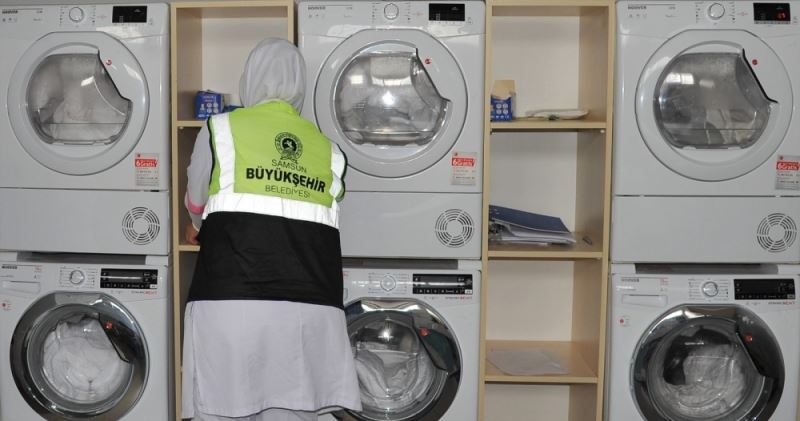 Çamaşırlarını Büyükşehir yıkıyor