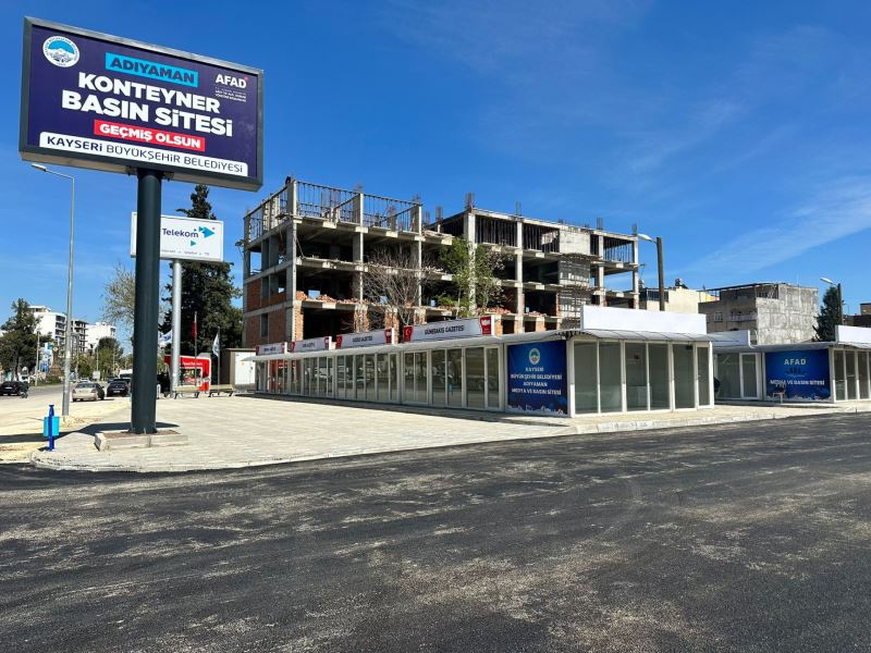 Kayseri Büyükşehir’in ‘Adıyaman Konteyner Basın Sitesi’ Tamamlandı