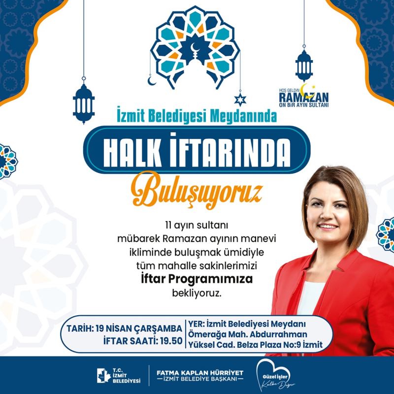 BİNLERCE İZMİTLİ BELSA ÇEVRESİNDE HALK İFTARINDA BULUŞUYOR