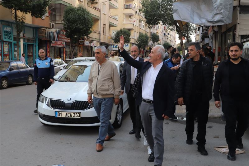 BAŞKAN GÜLTAK, NUSRATİYE MAHALLESİ SAKİNLERİ VE ESNAFINI ZİYARET ETTİ