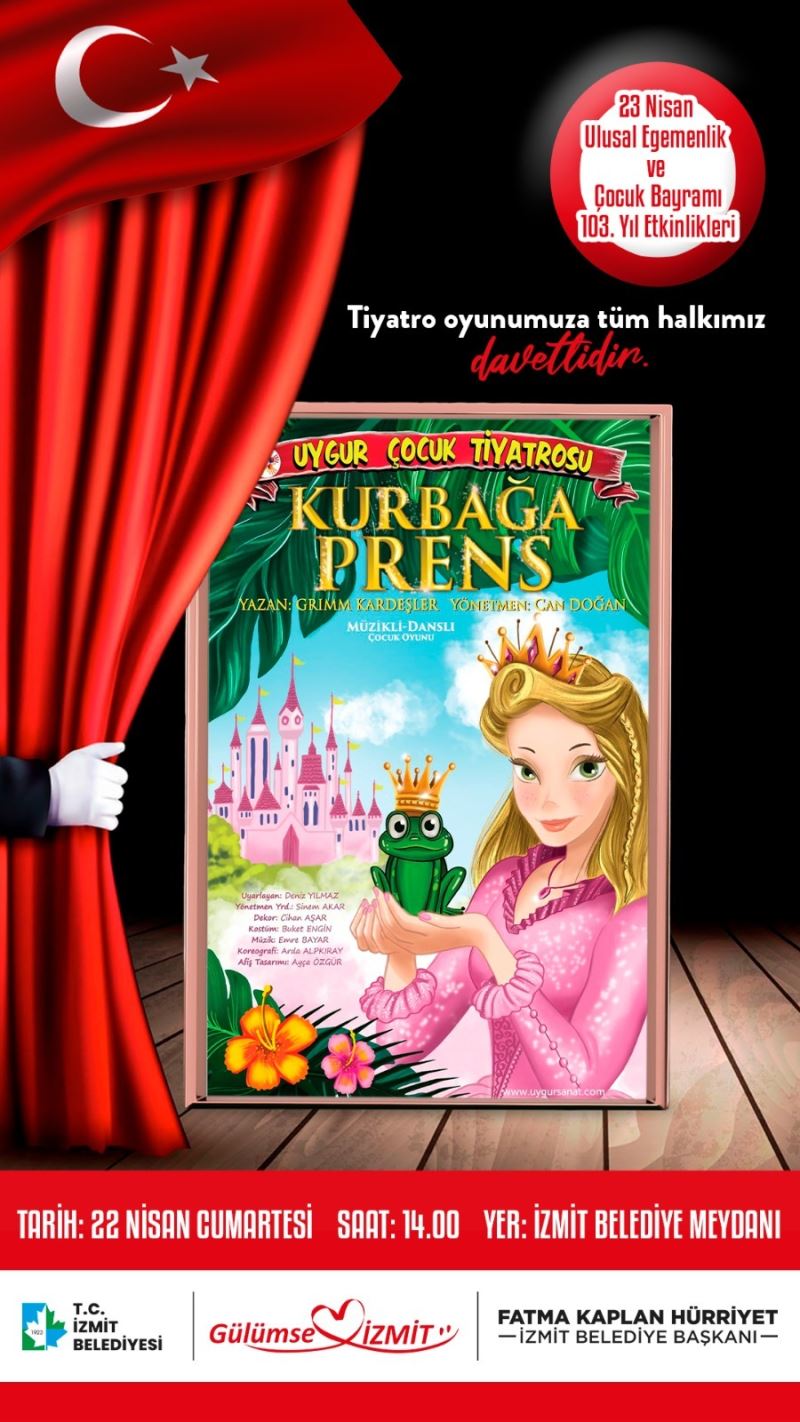 UYGUR ÇOCUK TİYATROSU İZMİTLİ MİNİKLERE BAYRAMDA UNUTULMAZ ANLAR YAŞATACAK