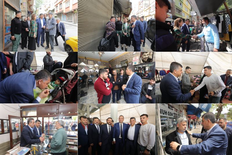 FADILOĞLU, MİLLETVEKİLİ ADAYLARIYLA ESNAFI ZİYARET ETTİ