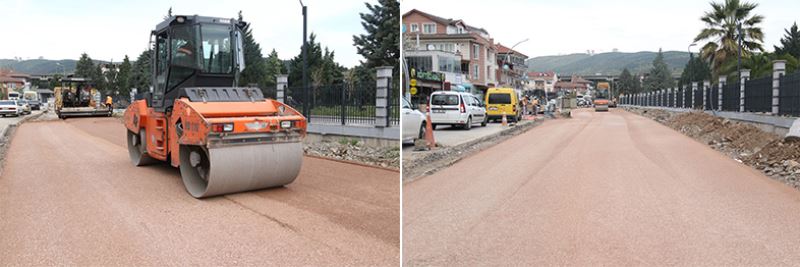 Derince Millet Bahçesi çevresine  asfalt ve yaya kaldırımı