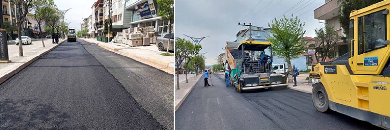 Yol Bakım Timi, Körfez Hamit Kaplan Caddesini asfaltladı