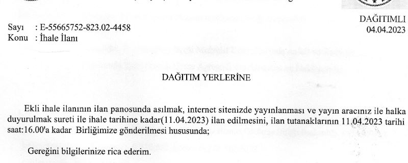 Gökçebey ilçesi muhtelif köy yollarında asfalt ve rotmiks yapımında kullanılmak üzere agrega satın alınması ve nakliye işi
