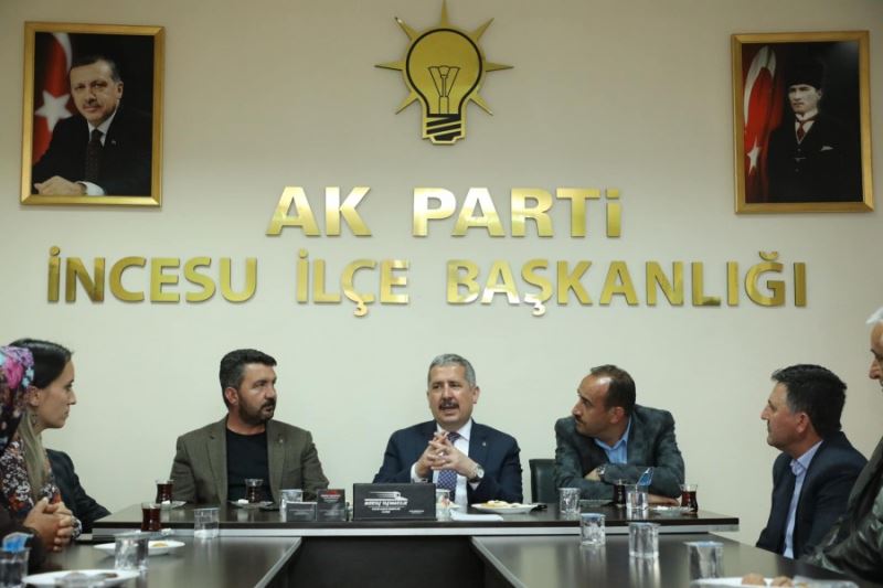 Hazine ve Maliye Bakan Yardımcısı, AK Parti Kayseri Milletvekili adayı Sn. Mahmut Gürcan, İncesu ilçemizi ziyaret ederek Belediye Başkanımız Av. Mustafa İlmek, AK Parti İlçe Başkanımız Sn. Hamit Korkmaz,