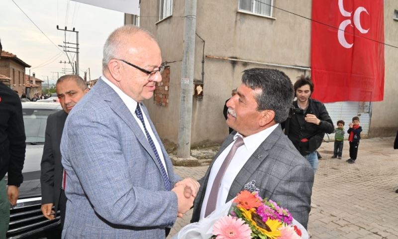 Başkan Ergün ve MHP Heyeti’ne Karabörklü’de Sıcak Karşılama