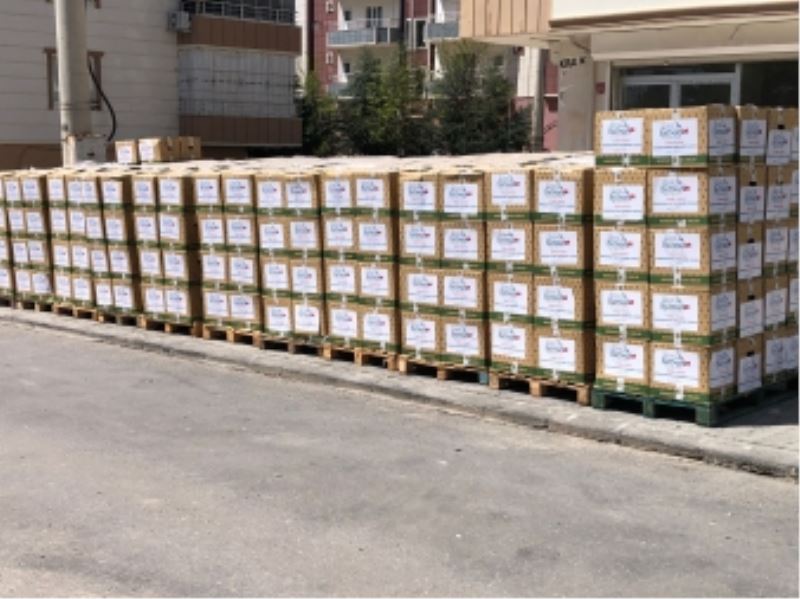 40 BİN AİLEYE GIDA KOLİSİ, 8 BİN AİLEYE ŞEKER VE KOLONYA