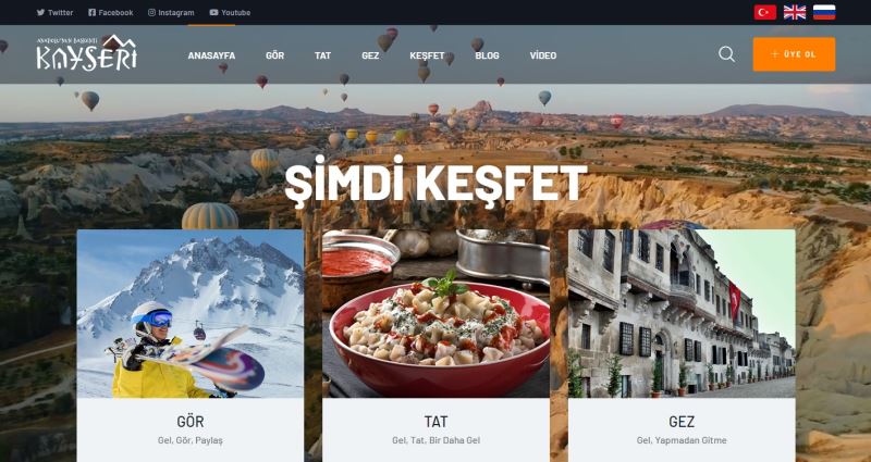 Büyükşehir’in Kayseri Turizm Portalı: ‘kayseri.com.tr’