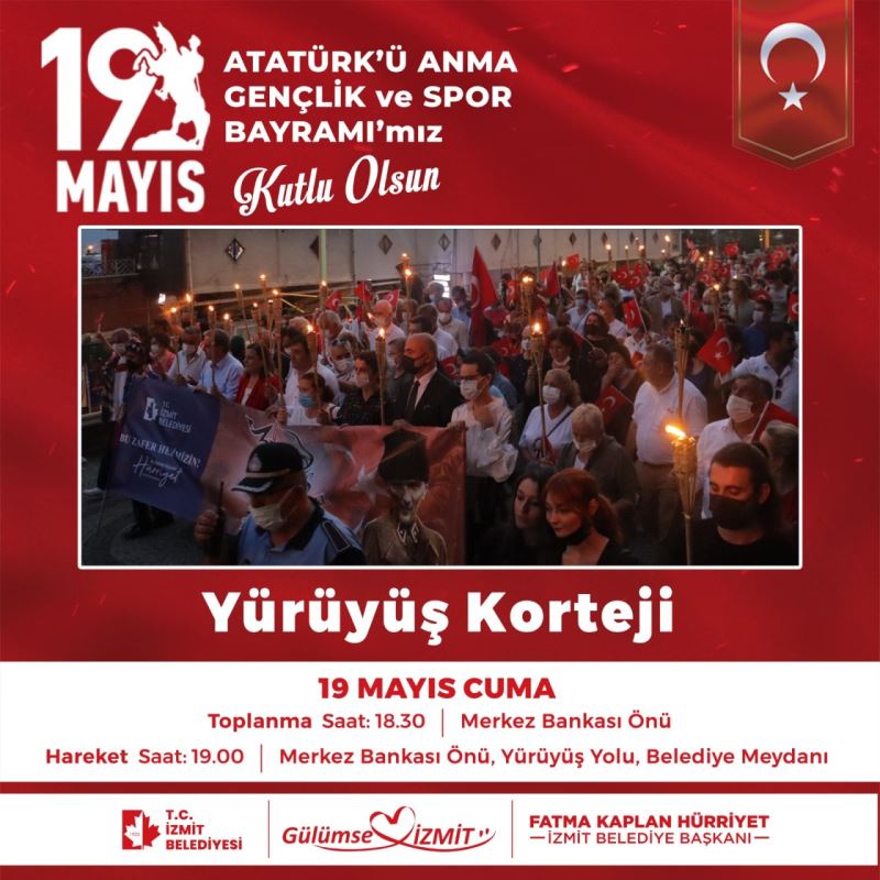 BAŞKAN HÜRRİYET TÜM İZMİTLİLERİ 19 MAYIS KORTEJİNE DAVET ETTİ