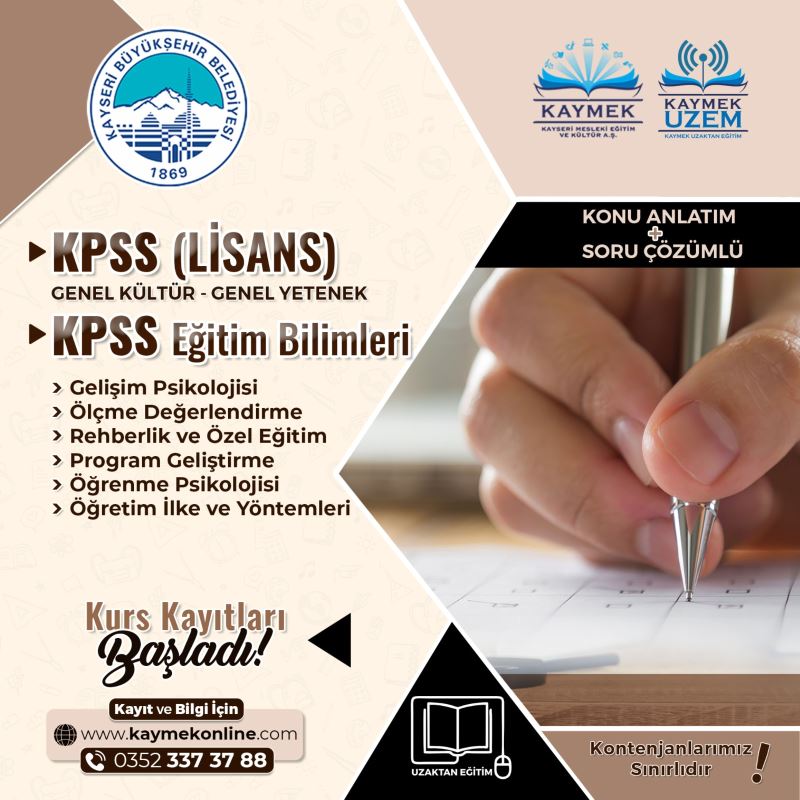 Büyükşehir KAYMEK, KPSS Yolunda Binlerce Hayalin En Güçlü Destekçisi