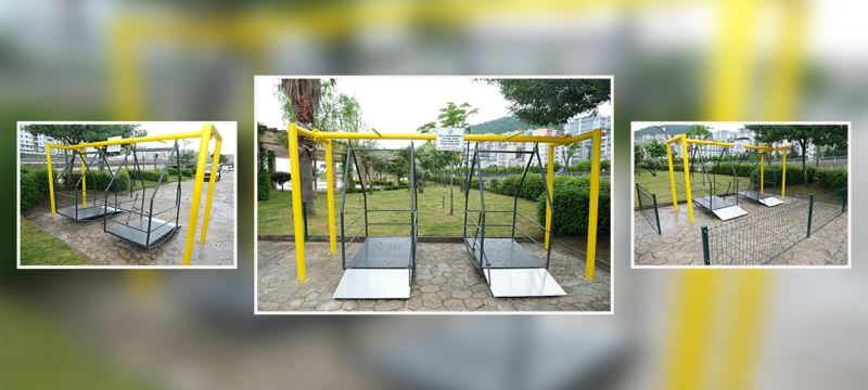 BOTANİK PARKA ENGELLİ SALINCAĞI KONULDU