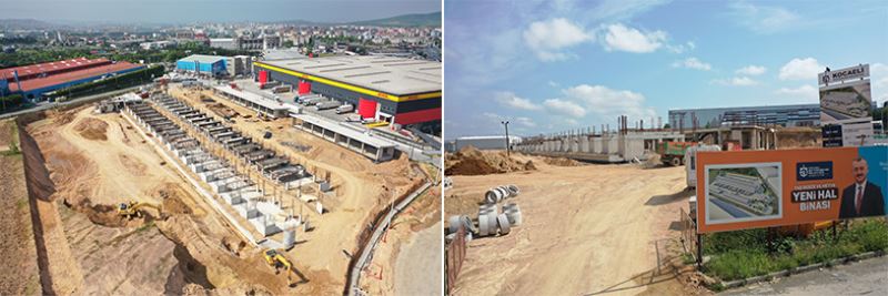 Yeni hal binasında ilerleme yüzde 40