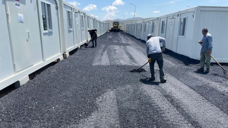 Büyükşehir, Nurhak Konteyner Kent’te Alt ve Üstyapı İmalatını Sürdürüyor