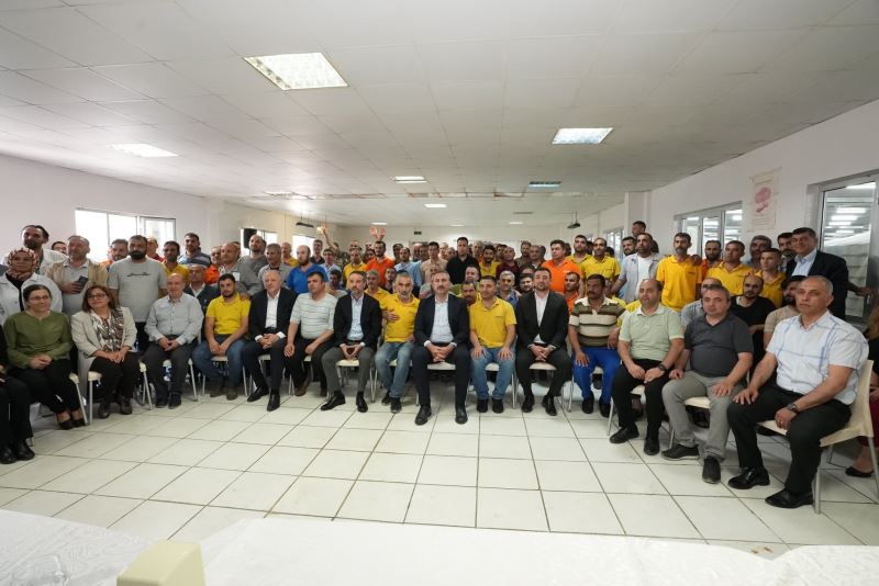 GÜL İLE FADILOĞLU, FABRİKA İŞÇİLERİ VE ESNAFI ZİYARET ETTİ