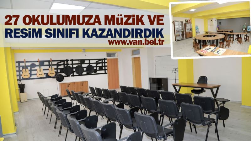 BÜYÜKŞEHİR, 27 OKULA MÜZİK VE RESİM SINIFI KAZANDIRDI