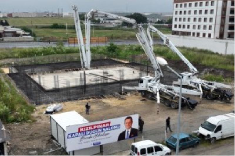 KIZILPINAR DÜĞÜN SALONU TEMEL BETONU ATILDI