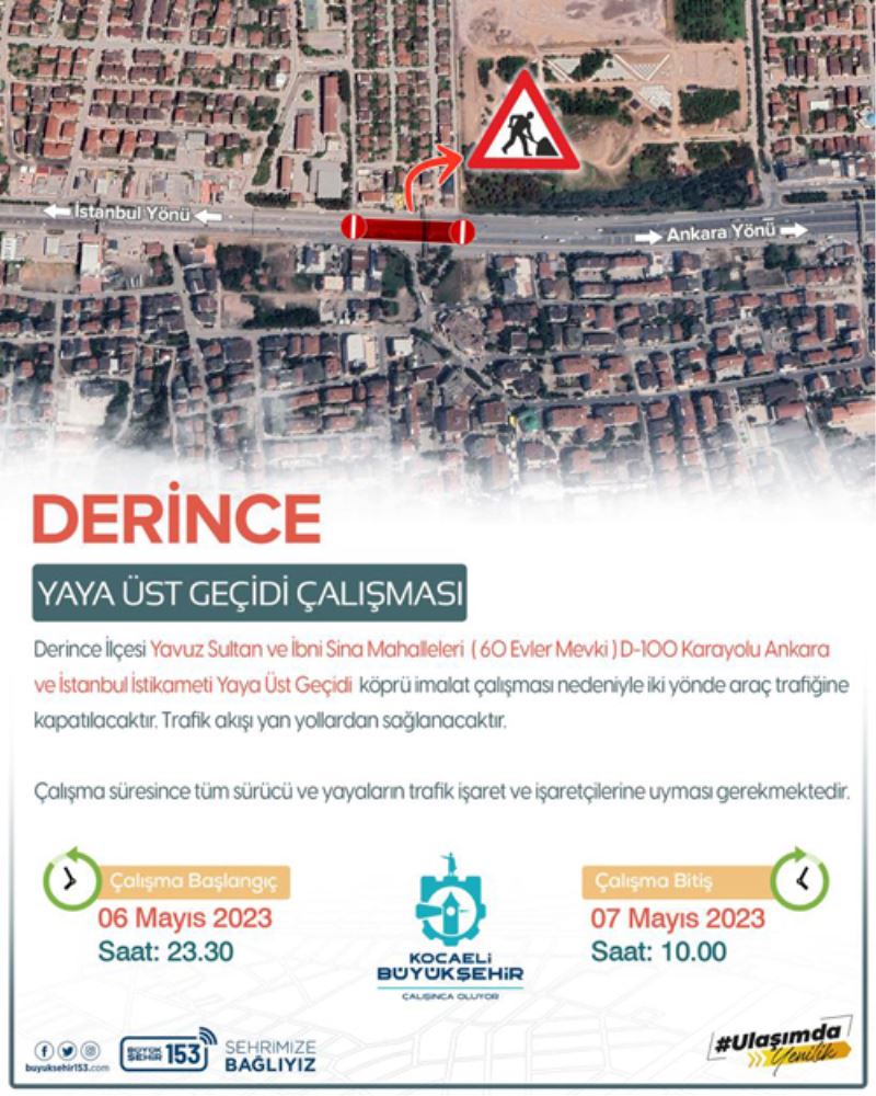 Derince Yaya Üst Geçidi Çalışması