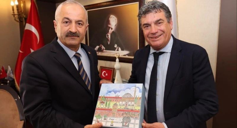 Başkan Büyükgöz İtalyan mevkidaşını ağırladı