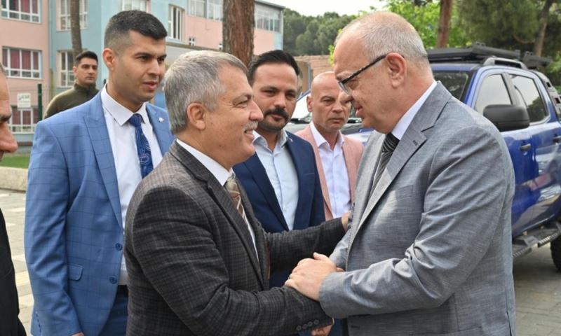 Başkan Ergün ve MHP Heyetine Ahmetli’de Sıcak Karşılama