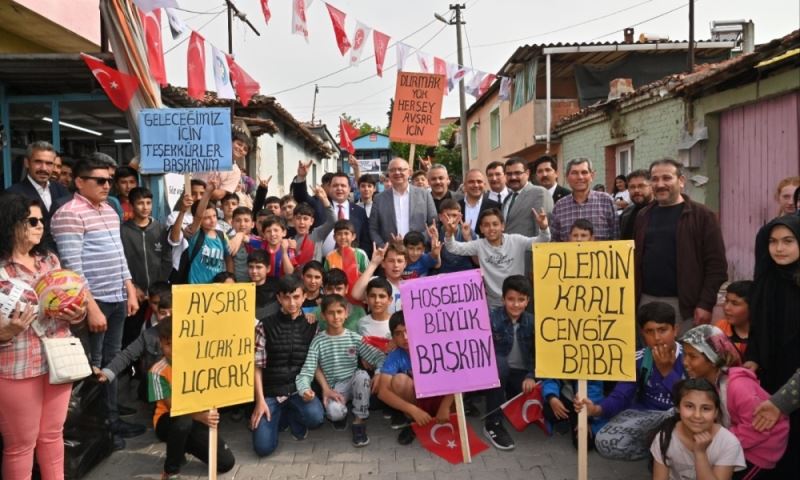 Avşar’da, Başkan Ergün’e, Uçak’a ve Dinçer’e Sıcak Karşılama, Yoğun İlgi