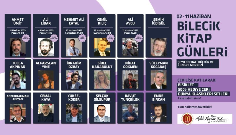 BİLECİK BELEDİYESİ KİTAP KAFE ÜNLÜ YAZARLARIN İMZA VE SÖYLEŞİLERİYLE HİZMETE GİRECEK
