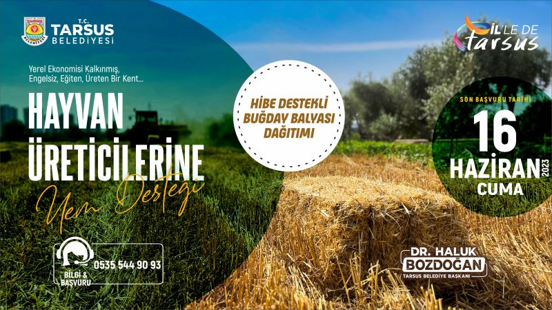 TARSUS BELEDİYESİ’NDE BESİCİLERE HİBELİ YEM DESTEĞİ