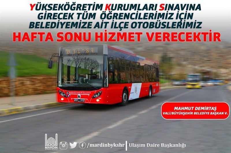 YKS Sınavına Girecek Öğrenciler İçin MBB Otobüsleri Hizmet Verecek