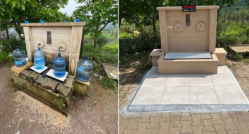 Kandıra Teksen’in lezzetli suyu ile ünlü çeşmesi yenilendi