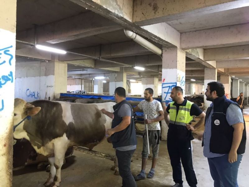 KURBAN PAZARINDA DENETİM VE DEZENFEKSİYON ÇALIŞMALARI DEVAM EDİYOR