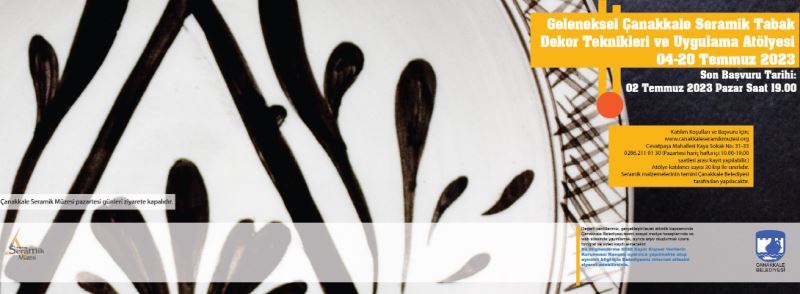 Geleneksel Çanakkale Seramik Tabak Dekor Teknikleri ve Uygulama Atölyesi Gerçekleşecek