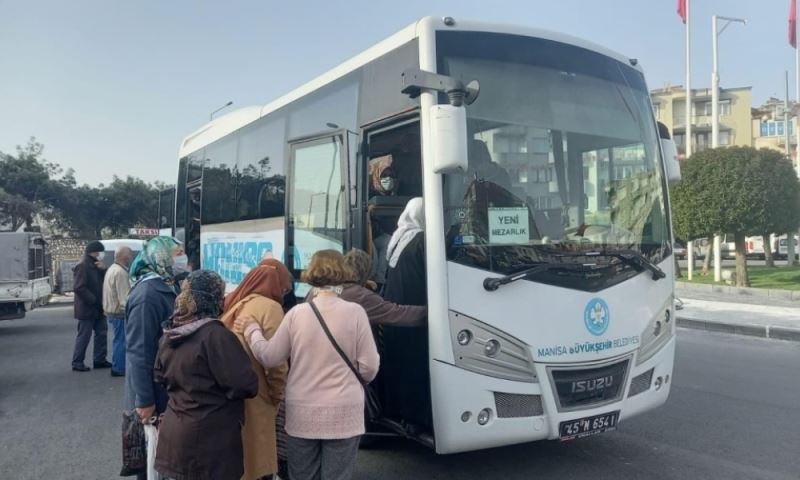 Büyükşehir’den Mezarlıklara Ücretsiz Ring Servis Hizmeti