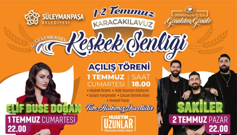 Karacakılavuz 4. Geleneksel Keşkek Şenliği 1 Temmuz’da başlıyor